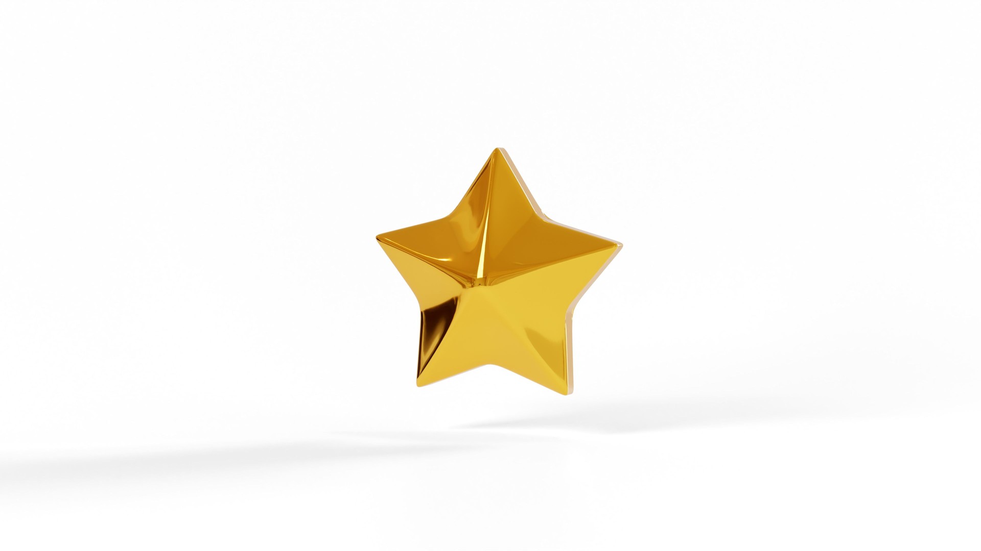 3d Animation Achievement golden star.